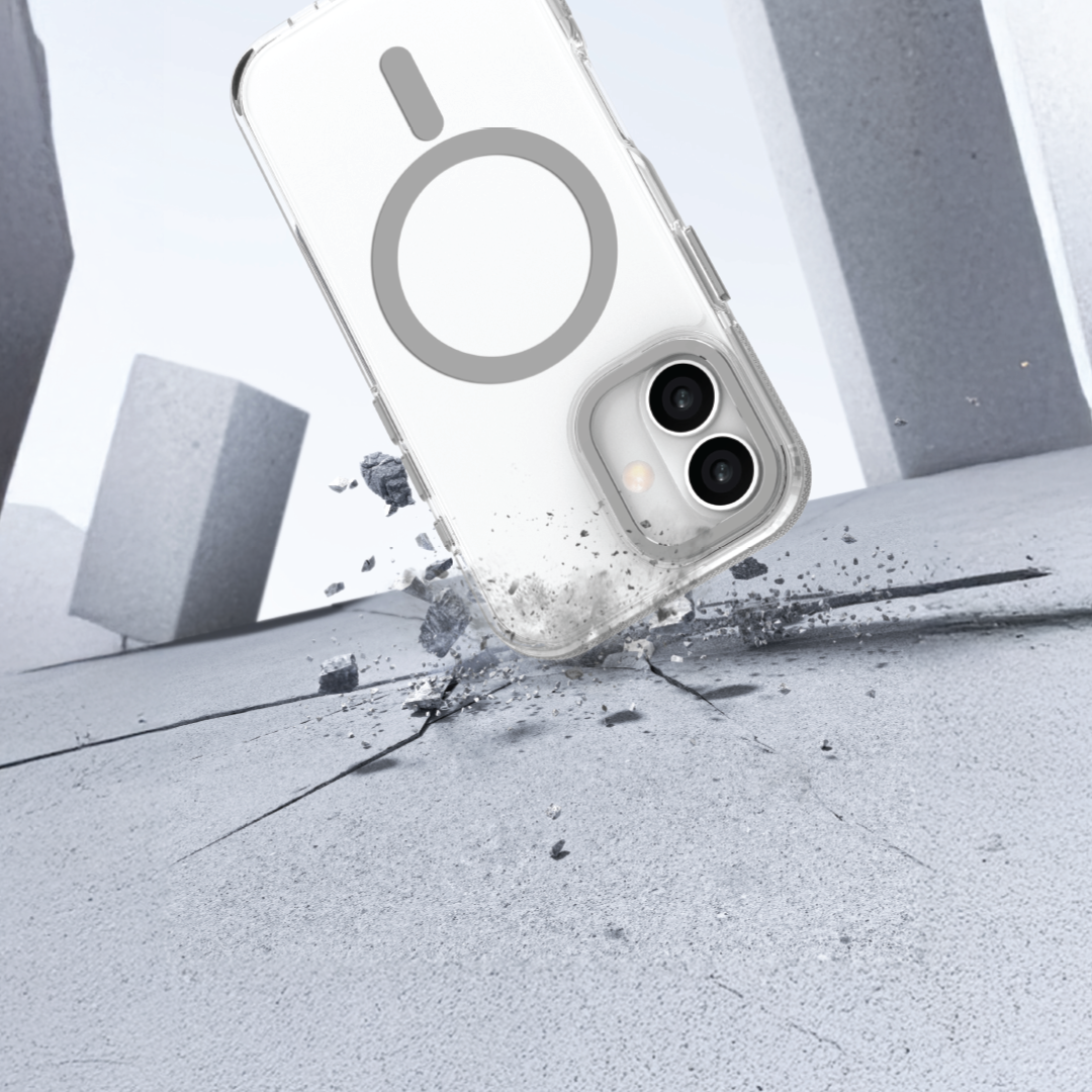 LZEL MagVecto Armor Case for iPhone 17 | Clear + Grey LZEL MagVecto Armor Case for iPhone 17 | Clear + Grey